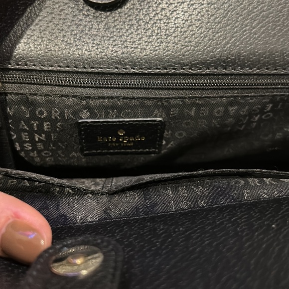 Kate Spade NY "Grove Street" Black Leather Shoulder Tote Bag black #WKRU4570 - Picture 9 of 15